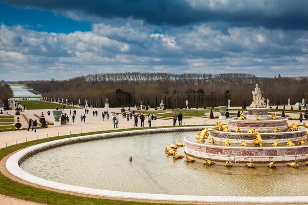 París Francia Marzo 2018 Jardín Del Palacio Versalles Frío Día — Foto de Stock