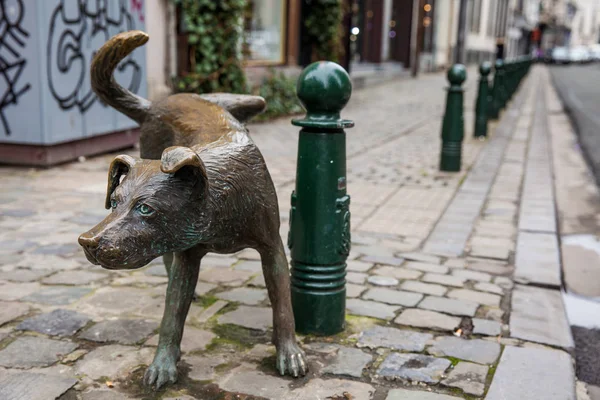 Bruxelles Belgio Marzo 2018 Statua Cani Zinneke Pis — Foto Stock