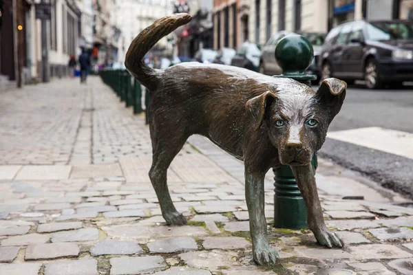 Bruxelles Belgio Marzo 2018 Statua Cani Zinneke Pis — Foto Stock