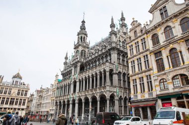 Brussels, Belçika - Mart, 2018: The Museum Brüksel Grand Place, Brussels City ve lonca evlerin