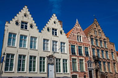 Evler tarihi Bruges kent geleneksel mimarisini temsilcisi