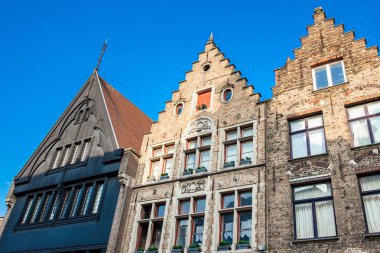 Evler tarihi Bruges kent geleneksel mimarisini temsilcisi