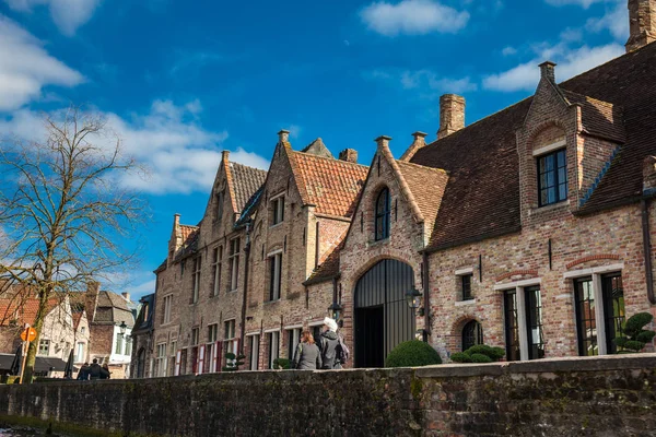 Bruges Bélgica Marzo 2018 Arquitectura Tradicional Del Centro Histórico Brujas — Foto de Stock