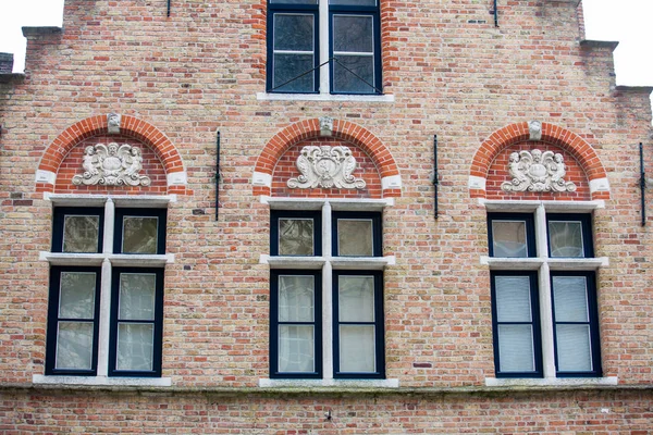 Podrobnosti Krásnou Architekturu Historickém Městě Bruggy — Stock fotografie