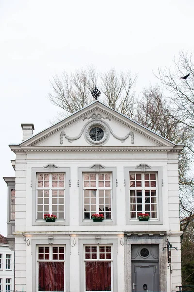 Podrobnosti Krásnou Architekturu Historickém Městě Bruggy — Stock fotografie