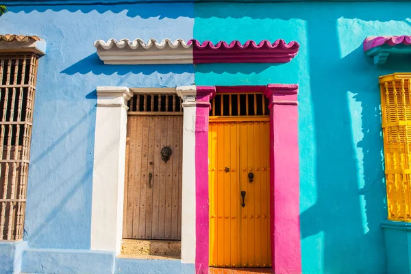 Casas Coloniais Coloridas Cidade Murada Cartagena Das Índias — Fotografia de Stock