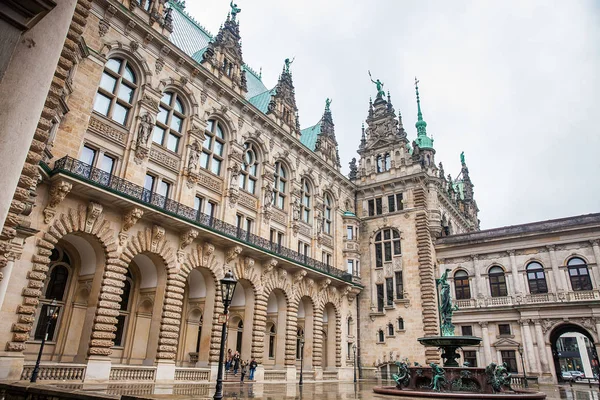 Hamburg Alemanha Março 2018 Edifício Prefeitura Hamburgo Localizado Bairro Altstadt — Fotografia de Stock