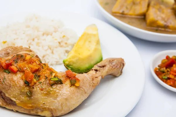 Sopa Tradicional Colombiana Región Del Valle Del Cauca Llamada Sancocho — Foto de Stock