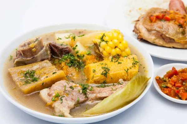 Sopa Tradicional Colombiana Región Santander Llamada Puchero — Foto de Stock