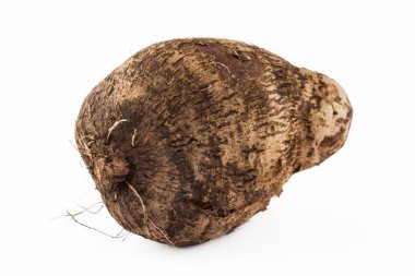 Yam isolated in white background. Dioscorea spp.