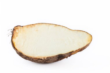 Yam isolated in white background. Dioscorea spp.