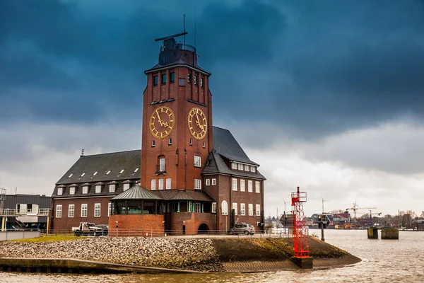 Navigator Tower Finkenwerder Banks Elbe River Hamburg — Stock Photo, Image