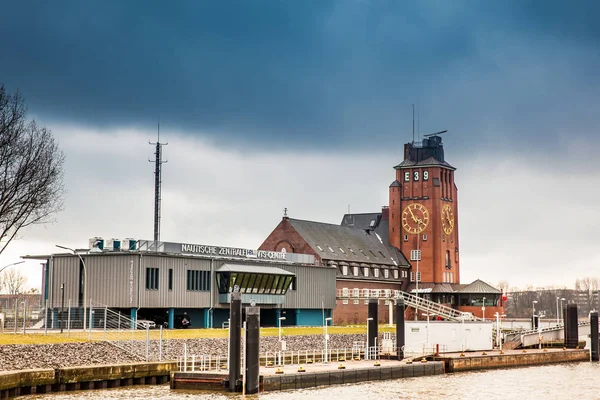 Hamburg Germany March 2018 Navigator Tower Finkenwerder Banks Elbe River — Stock Photo, Image