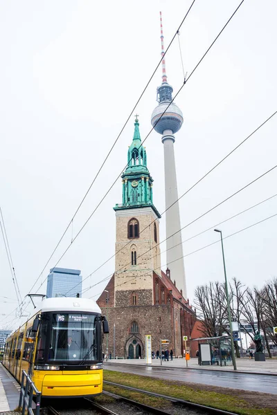 Berlín Alemania Marzo 2018 Histórica Hermosa Iglesia Santa María Situada — Foto de Stock