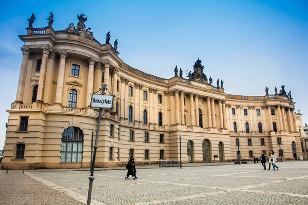 Berlín Německo Březen 2018 Roce Humbolt Univerzity Bebelplatz Studeném Konci — Stock fotografie