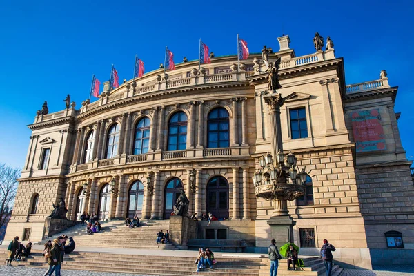 Prague République Tchèque Avril 2018 Rudolfinum Bâtiment Style Néo Renaissance — Photo