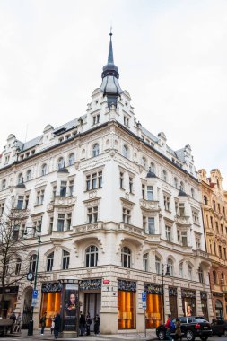 Prague, Çek Cumhuriyeti - Nisan, 2018: güzel mimarisi, Prag eski şehir binaları