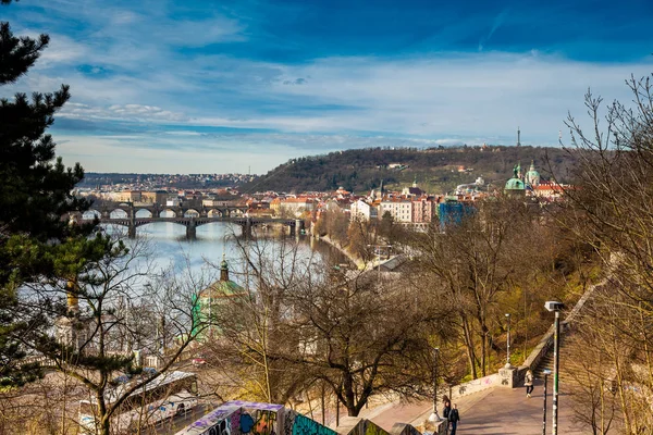 Praga República Checa Abril 2018 Praga Vista Desde Colina Letna — Foto de Stock