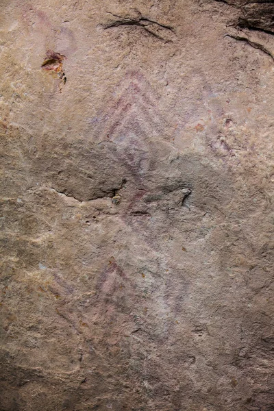 Prehistoric paintings on rock known as petroglyphs in the municipality of Facatativa in Colombia