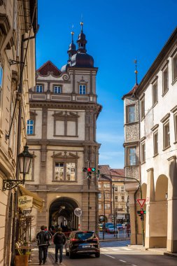 Prague, Çek Cumhuriyeti - Nisan, 2018: güzel mimarisi, Prag eski şehir binaları