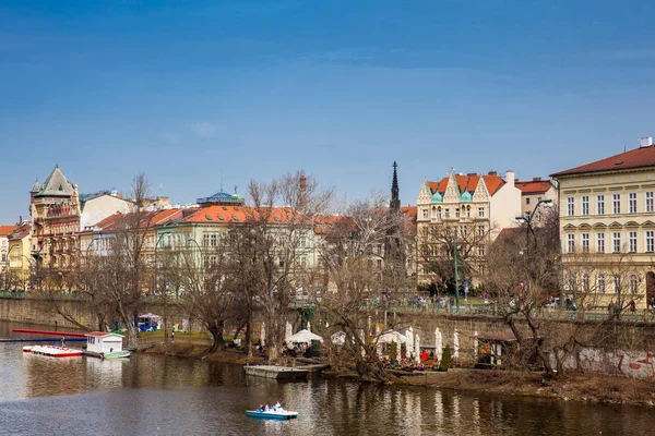 Praga República Checa Abril 2018 Hermosa Ciudad Vieja Praga Río — Foto de Stock