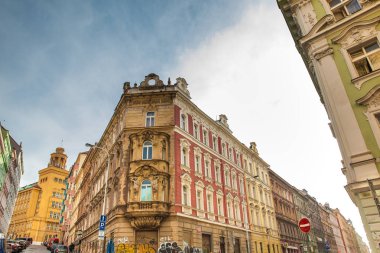 Prag eski şehir, Prague, Çek Cumhuriyeti - Nisan, 2018: güzel mimari