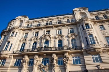 Antik Bina Linke Wienzeile Viyana şehir merkezinde, güzel mimari