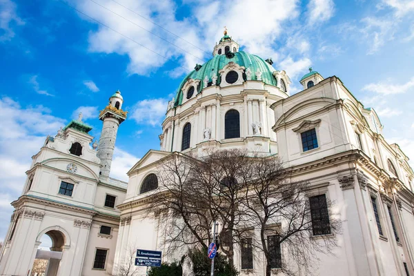 Iglesia San Carlos Situada Lado Sur Karlsplatz Viena Construida 1737 — Foto de Stock