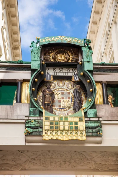 Piękny Zegar Ankeruhr Wiedeń Znajduje Się Hoher Markt Norther Część — Zdjęcie stockowe