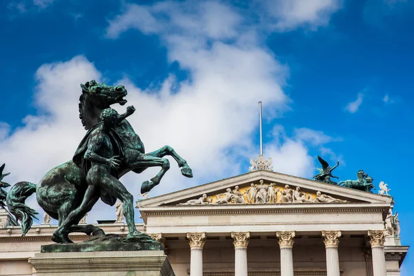 Storico Palazzo Del Parlamento Austriaco Completato Nel 1883 Situato Sul — Foto Stock