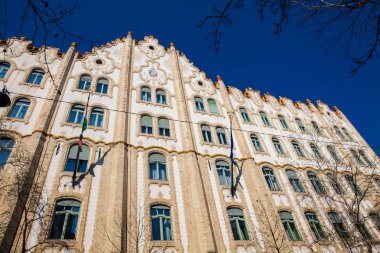 Budapeşte beşinci bölge antik güzel Art Nouveau binasında