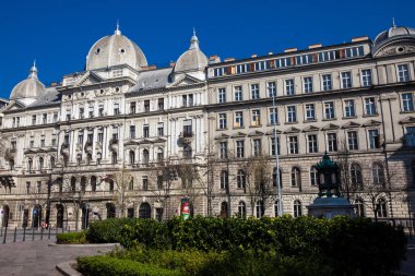 Budapeşte şehir merkezindeki binaların güzel mimari