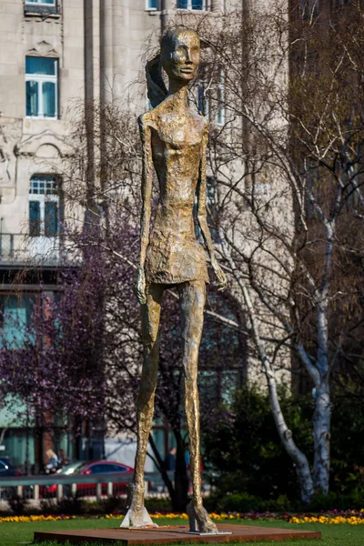 Budapest Ungarisch April 2018 Mädchen Aus Buda Statue Des Israelischen — Stockfoto