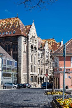 Budapeşte, Macaristan-Nisan, 2018: na çevresindeki güzel sokaklar