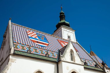 Zagrep'teki ikonik tarihi Aziz Mark Kilisesi ilk olarak 13.