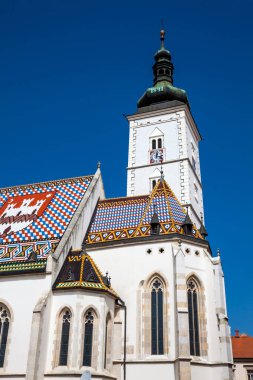 Zagrep'teki ikonik tarihi Aziz Mark Kilisesi ilk olarak 13.