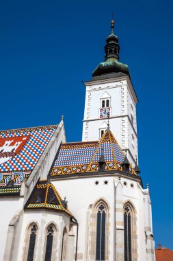 Zagrep'teki ikonik tarihi Aziz Mark Kilisesi ilk olarak 13.