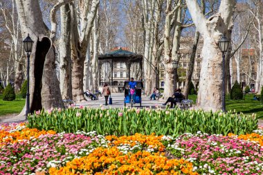 Hırvatistan'ın başkenti Zagreb'in en eski aşağı kasabası olan güzel Zrinjevac parkında baharın başlangıcı
