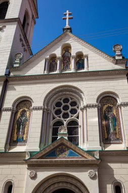 Aziz Kiril ve Methodius tarihi Yunan Katolik Co-katedral cephesi Zagreb'in üst kasabasında 1681 tarihinde inşa