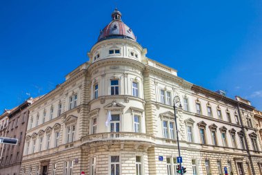 Hırvatistan'ın başkenti Zagreb'in aşağı kasabasında güzel antik mimari