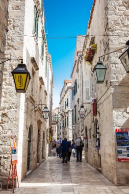 Dubrovnik duvarlı eski şehir güzel sokakları