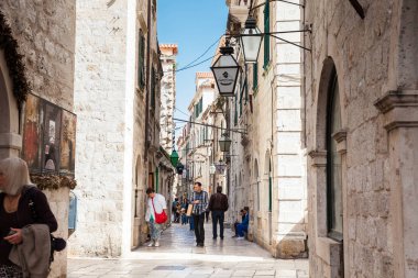 Dubrovnik duvarlı eski şehir güzel sokakları