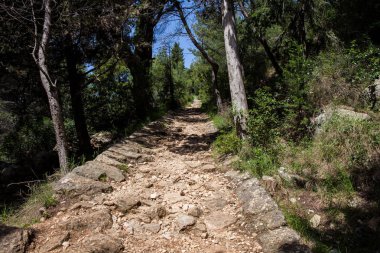 Güzel bir erken bahar gününde Mount Srd yürüyüş izi