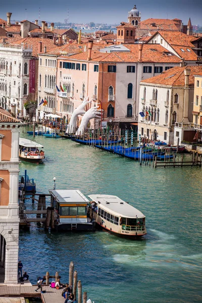 Wenecja Włochy Kwiecień 2018 Widok Piękne Weneckie Miasto Canal Grande — Zdjęcie stockowe