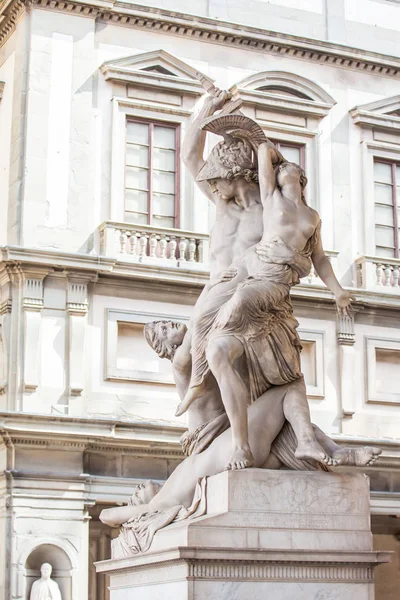 Florence Italie Avril 2018 Viol Polyxène Sur Piazza Della Signoria — Photo