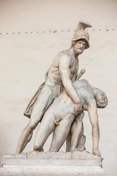 Estátua de Patroclo e Menelao na Piazza della Signoria — Fotografia de Stock