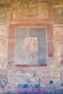 Pompeii şehrinin duvarlarını süsleyen antik resimler