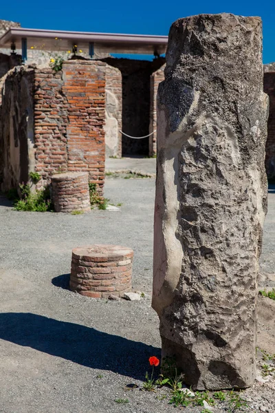 Ruins of the houses in the ancient city of Pompeii — Stock Photo, Image