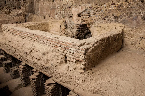 Ruinen der Häuser in der antiken Stadt Pompeji — Stockfoto