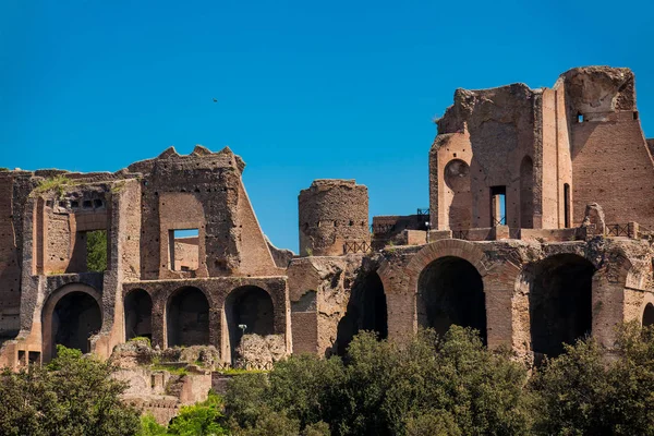 Templo de Apolo Palatinus no monte Palatino da Roma antiga e Circo Máximo — Fotografia de Stock